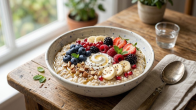 Avena con Frutas y Yogur Desayuno Saludable y Fácil