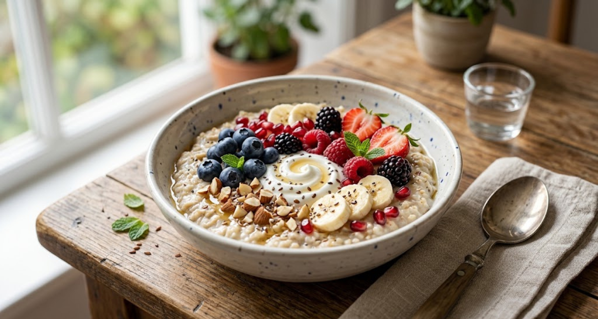 Avena con Frutas y Yogur Desayuno Saludable y Fácil