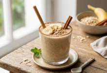 Batido de Plátano, Avena y Canela Desayuno Energético