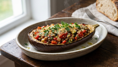 Berenjenas Rellenas de Verduras Receta al Horno