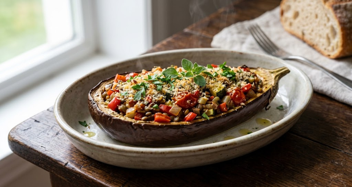 Berenjenas Rellenas de Verduras Receta al Horno