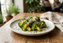 Brócoli en Air Fryer con Ajo y Parmesano Fácil