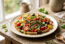 Ensalada de Pasta Integral con Verduras Fácil y Deliciosa