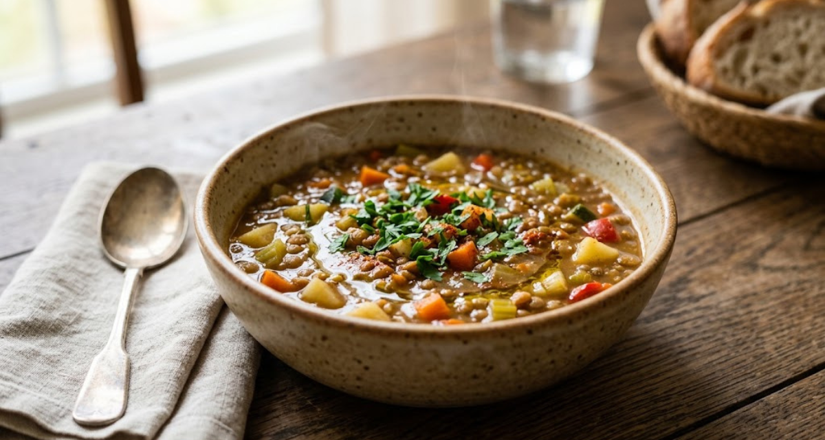 Lentejas con Verduras Receta Vegetariana Fácil y Nutritiva