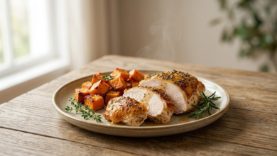 Pavo al Horno con Batatas Receta Saludable