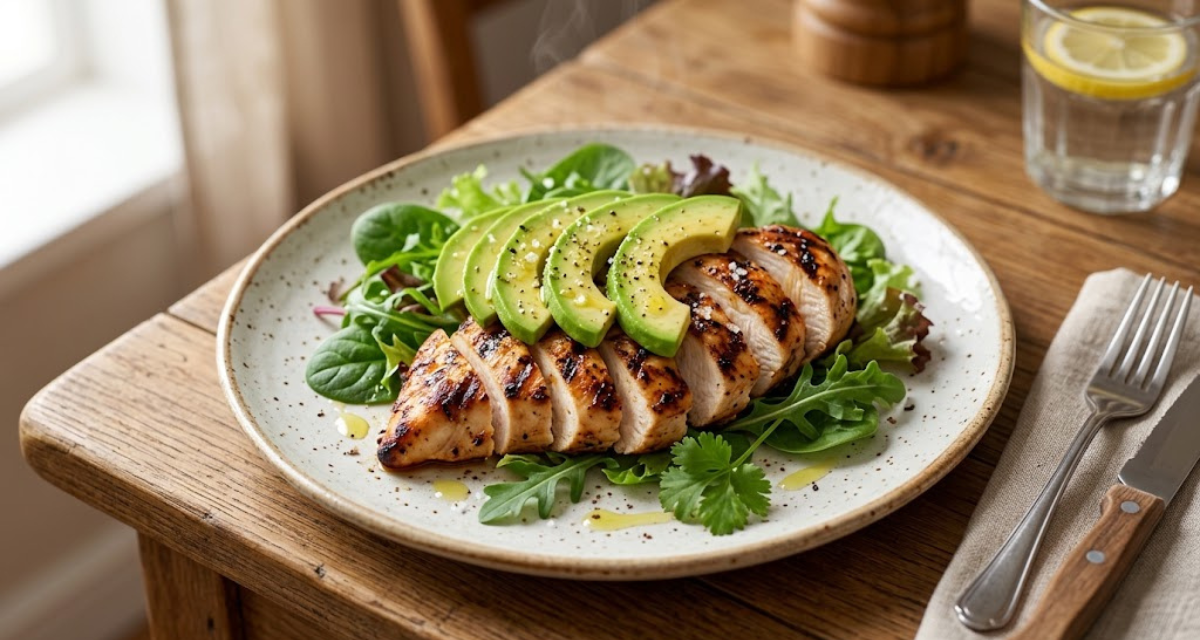 Pechuga de Pollo con Aguacate Receta Saludable y Ligera