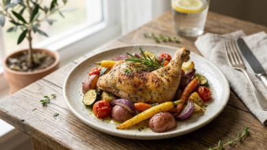 Pollo al Horno con Verduras Receta Saludable y Fácil