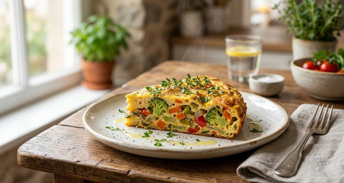 Tortilla de Verduras al Horno Receta Saludable y Fácil