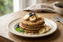 Tortitas de Avena y Plátano Desayuno Saludable sin Azúcar
