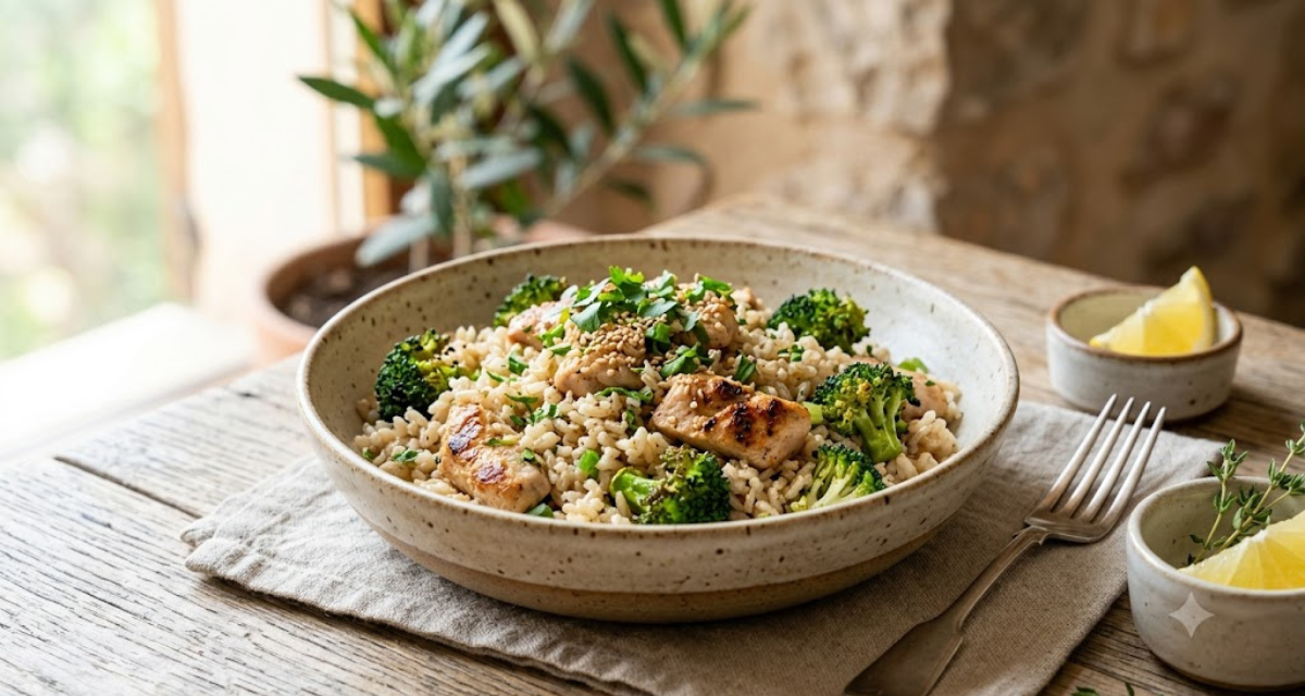 Arroz Integral con Pollo y Brócoli: Receta Saludable