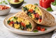 burrito de desayuno saludable