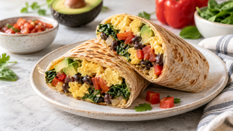 burrito de desayuno saludable