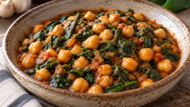 garbanzos con espinacas