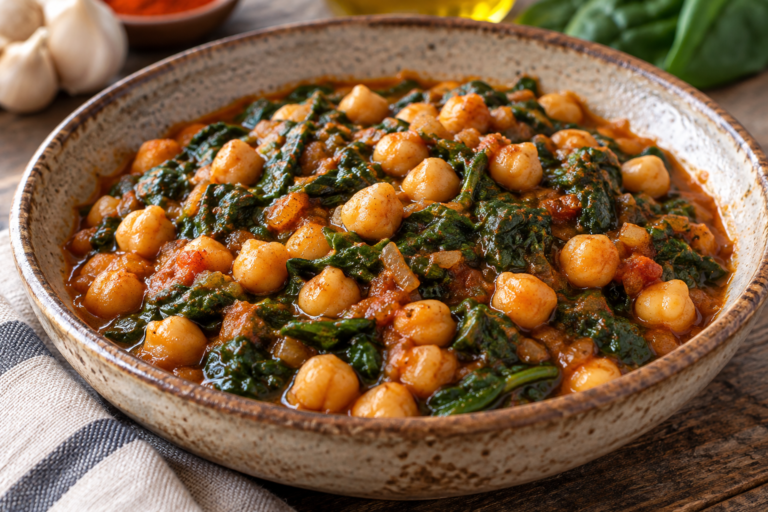 garbanzos con espinacas