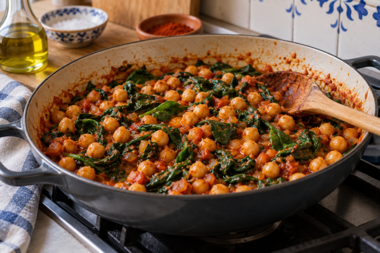 garbanzos con espinacas