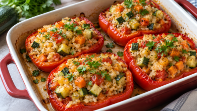 pimientos rellenos de arroz