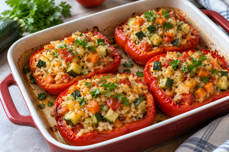 pimientos rellenos de arroz