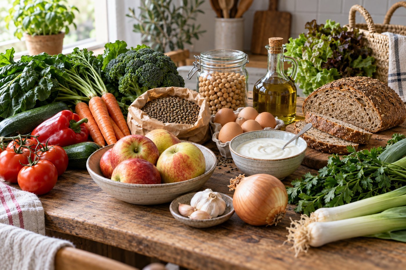 Ingredientes para organizar un menú semanal saludable